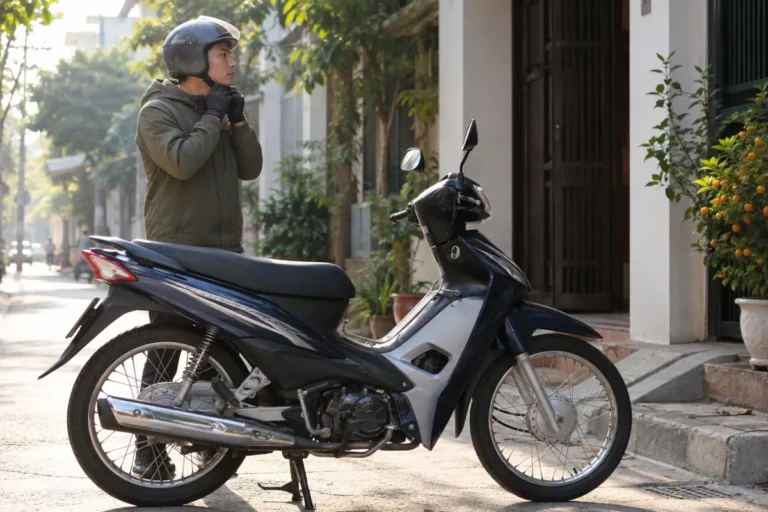 Hình minh họa: Làm nóng máy xe số buổi sáng: nổ không tải bao lâu là hợp lý và khi nào nên chạy ngay