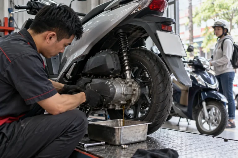 Hình minh họa: Dầu láp xe tay ga: bao lâu thay một lần và vì sao Honda với Yamaha nêu mốc khác nhau