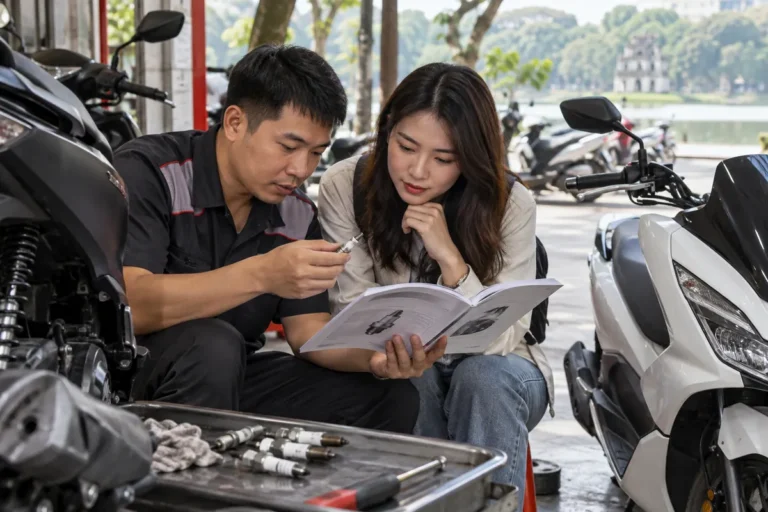 Hình minh họa: Mốc thay bugi xe máy: vì sao Honda và Yamaha nêu số km khác nhau và cách đối chiếu sổ hướng dẫn