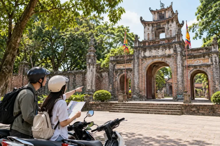 Hình minh họa: Khu di tích Cổ Loa gồm những gì: ba vòng thành, đền Thượng, đình, am Mỵ Châu và chùa Bảo Sơn