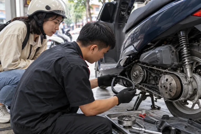 Hình minh họa: Dây curoa xe tay ga: bao lâu kiểm tra và thay, vì sao các trang của Yamaha nêu mốc km khác nhau
