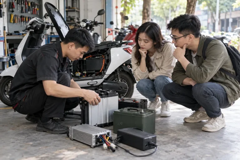Hình minh họa: Thay ắc quy chì bằng pin lithium: xe điện cần đồng bộ sạc, động cơ và bộ điều khiển