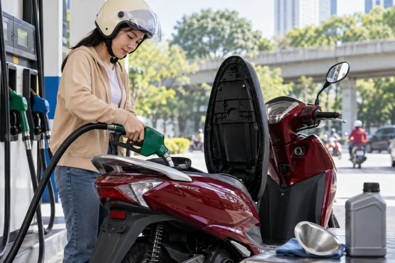 Hình minh họa: Honda LEAD 125 dùng xăng gì: RON 91 hay 92, mức ethanol cho phép và nhớt theo sách hướng dẫn