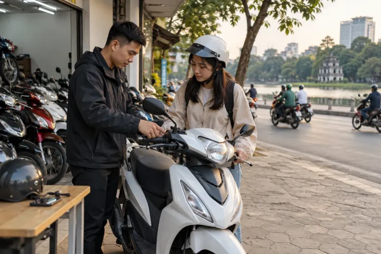 Hình minh họa: Thuê xe máy đi làm theo ca ở Hà Nội: chọn giờ nhận, gửi xe và trả xe đúng hạn