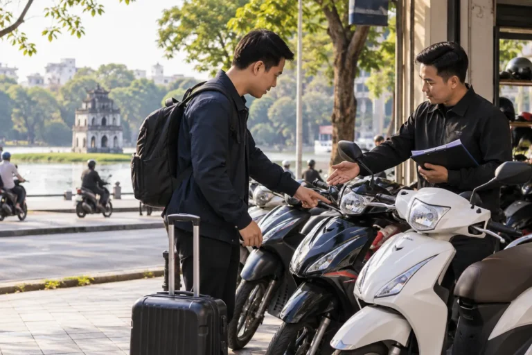 Hình minh họa: Thuê xe máy Hà Nội đi công tác 3–5 ngày: chọn xe, dự trù chi phí và sắp lịch trả