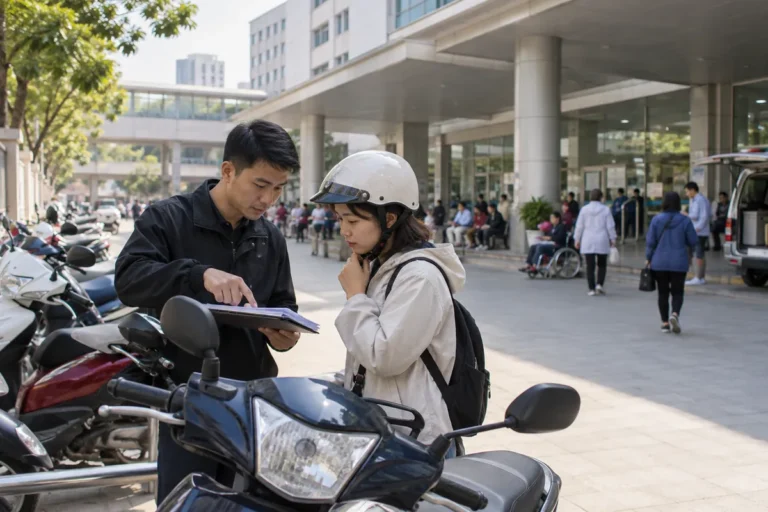 Hình minh họa: Thuê xe máy khi chăm người nhà ở bệnh viện Hà Nội: tính ngày thuê và sắp lịch đi lại