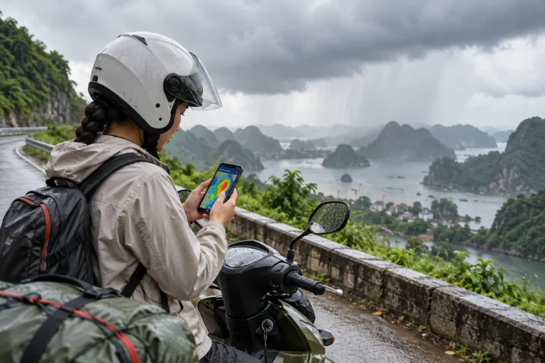 Hình minh họa: Mùa bão ở Việt Nam kéo dài đến tháng mấy: du khách đi xe máy nên theo dõi cảnh báo nào