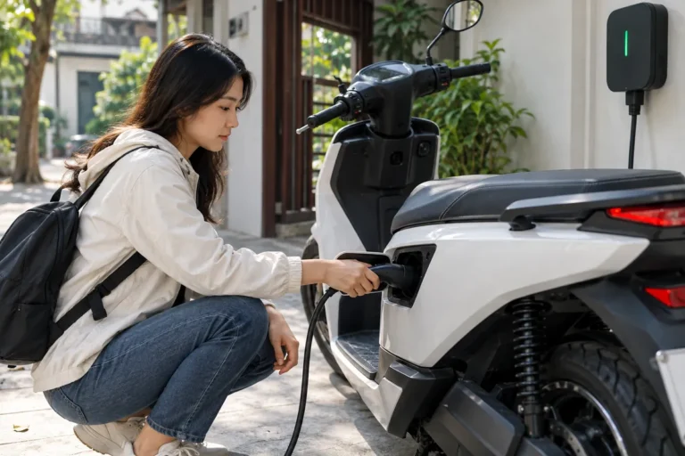 Hình minh họa: Sạc pin xe điện trong khoảng nào: 20–80% hay 20–100%? Độ sâu xả và tuổi thọ pin lithium