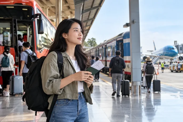 Hình minh họa: Xe khách, tàu hỏa và máy bay nội địa ở Việt Nam: cổng du lịch quốc gia, Canada, Anh và Úc nhắc gì khi không tự lái xe máy đi đường dài