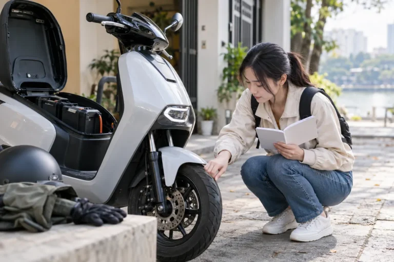 Hình minh họa: Kiểm tra xe máy điện trước khi chạy: sổ hướng dẫn liệt kê những hạng mục nào?