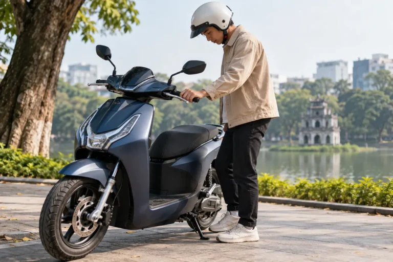 Hình minh họa: Vặn ga xe điện không chạy: chế độ Parking, chân chống cạnh và các cơ chế an toàn hãng mô tả