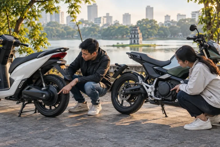 Hình minh họa: Động cơ Inhub và động cơ đặt giữa trên xe điện: khác nhau về truyền động và cảm giác lái?
