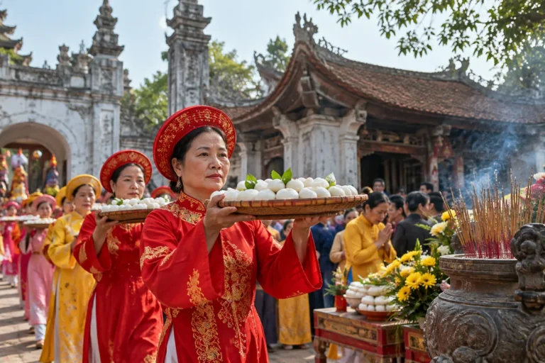 Hình minh họa: Bánh trôi ở đền Hát Môn: vì sao dân làng kiêng ăn bánh trôi hơn 60 ngày và tục rước bánh dâng Hai Bà