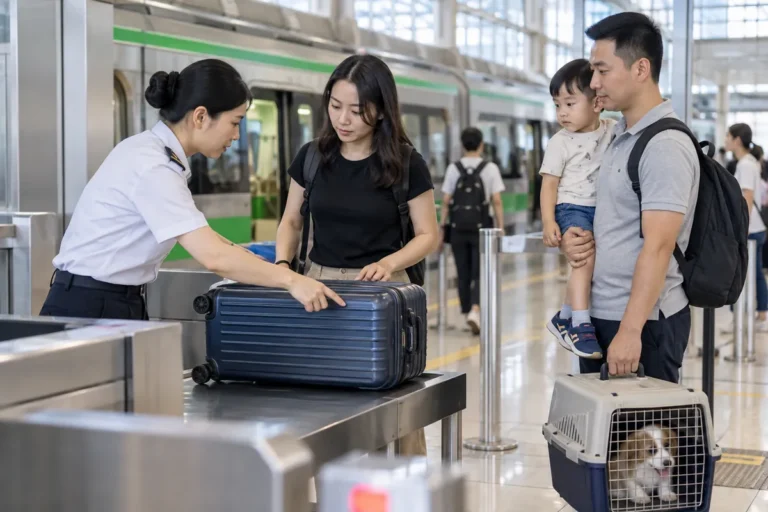 Hình minh họa: Nội quy đi metro Hà Nội: hành lý cồng kềnh quá 56 x 36 x 23 cm, vật nuôi, trẻ nhỏ và các trường hợp bị từ chối phục vụ