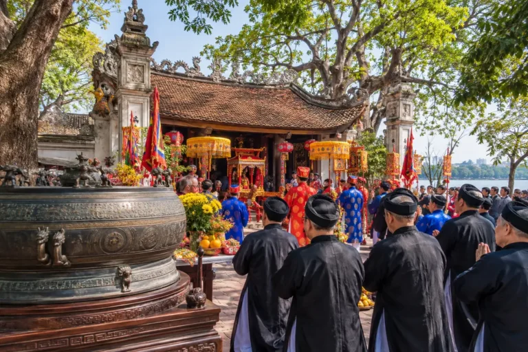 Hình minh họa: Đền Đồng Cổ ở Tây Hồ: Hội thề Trung hiếu mùng 4 tháng Tư âm lịch, thờ thần Trống Đồng và việc ghi danh