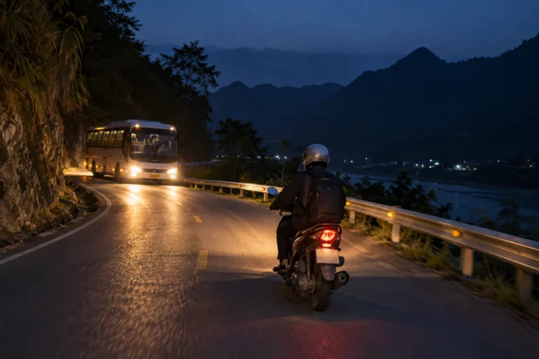 Hình minh họa: Chạy xe máy sau khi trời tối ở Việt Nam: vì sao các trang chính thức dặn nên tránh đường vắng