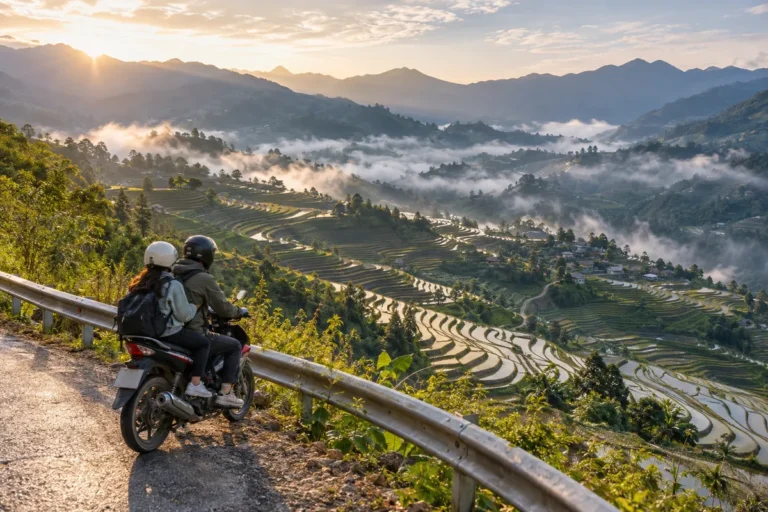 Hình minh họa: Hoàng Su Phì bằng xe máy từ Hà Nội: hướng Thượng Sơn – Túng Sán, mùa nước đổ và mùa gặt