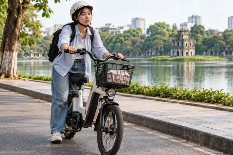 Hình minh họa: Xe đạp điện hết pin giữa đường: đạp tiếp được không, xe nặng ra sao và các nguồn nói gì?