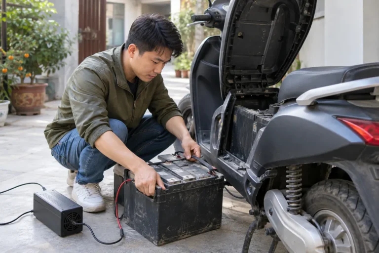 Hình minh họa: Sunfat hóa ắc quy xe điện là gì: vì sao sạc thiếu và để cạn lâu ngày làm ắc quy chì chai