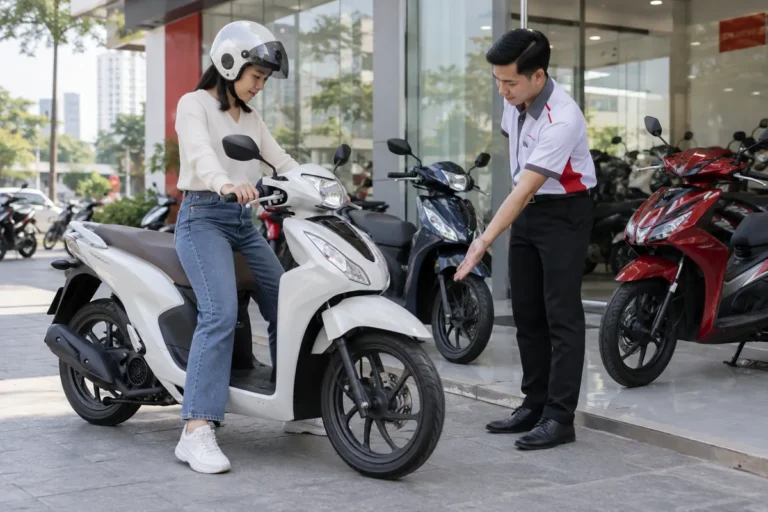Hình minh họa: Độ cao yên xe số và xe ga phổ biến: số đo theo trang hãng và cách ngồi thử chống chân