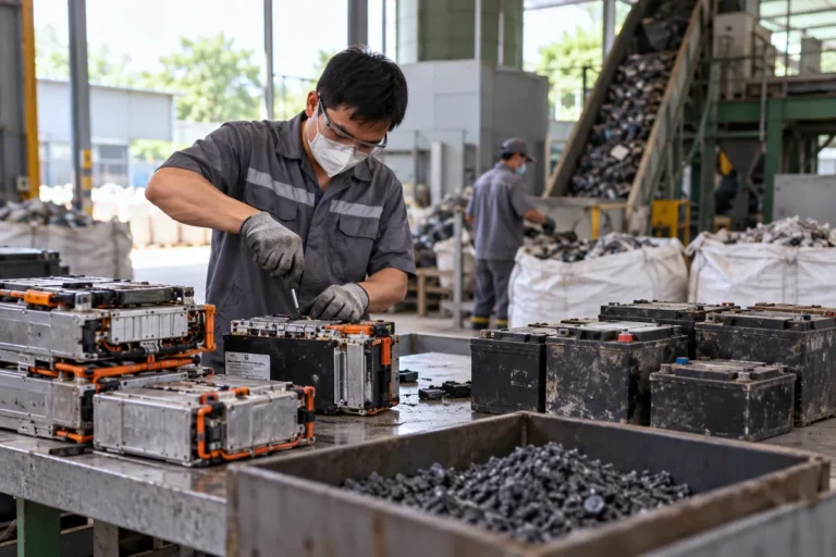 Hình minh họa: Pin xe điện cũ được tái chế thế nào: pin lithium và ắc quy chì xử lý khác nhau ở những bước nào