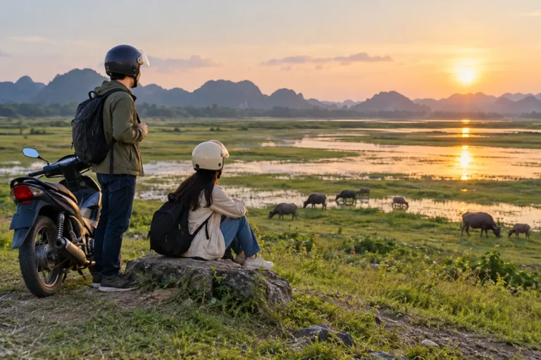 Hình minh họa: Thảo nguyên Đồng Lâm bằng xe máy từ Hà Nội: quốc lộ 1A, mùa nước nổi hay mùa cỏ và các trang nói khác nhau về việc lái xe vào đồng cỏ