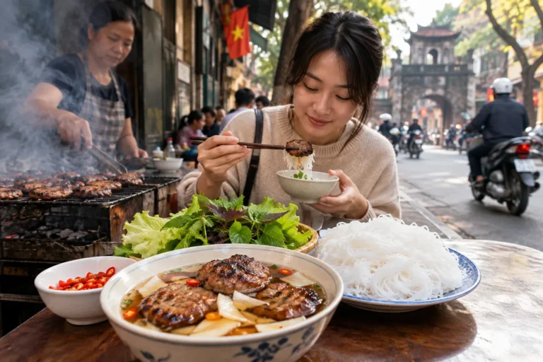 Hình minh họa: Bún chả Hà Nội: Michelin gọi là món biểu tượng, nguồn gốc chưa rõ, chả nướng than và nước chấm