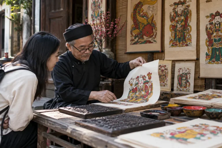 Hình minh họa: Tranh dân gian Hàng Trống: in khắc gỗ, khác tranh Đông Hồ ở nội dung và vì sao nghề ít người biết