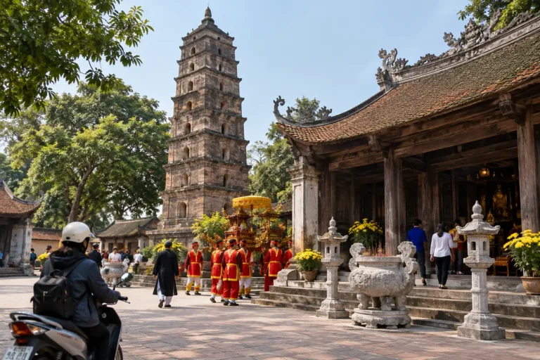 Hình minh họa: Chùa Dâu ở Bắc Ninh: thành Luy Lâu, tháp Hòa Phong, tượng Tứ Pháp và hội Dâu mùng 8 tháng Tư