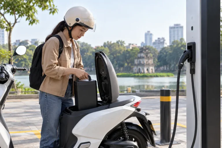 Hình minh họa: Ba quy chuẩn kỹ thuật mới cho xe máy điện: động cơ và ắc quy từ 9/10/2026, trụ sạc từ 1/7/2027