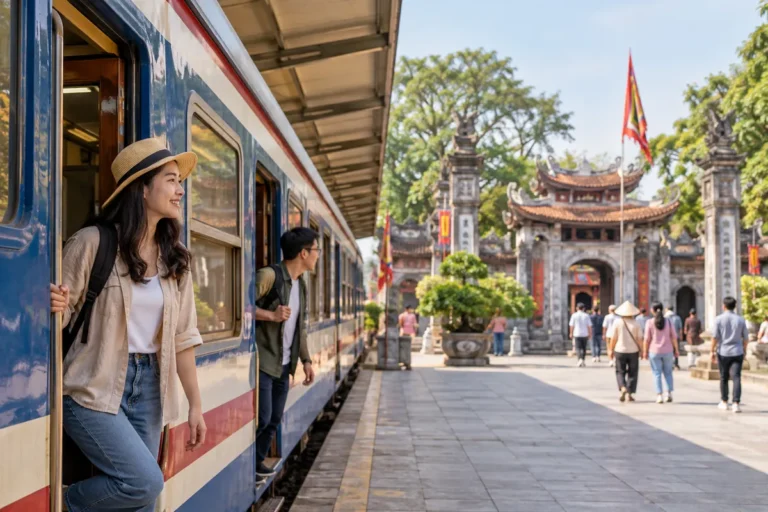 Hình minh họa: Tàu 5 Cửa Ô đi Đền Đô: hành trình 3,5 giờ, giờ khởi hành, mức vé theo toa và so với đi xe máy