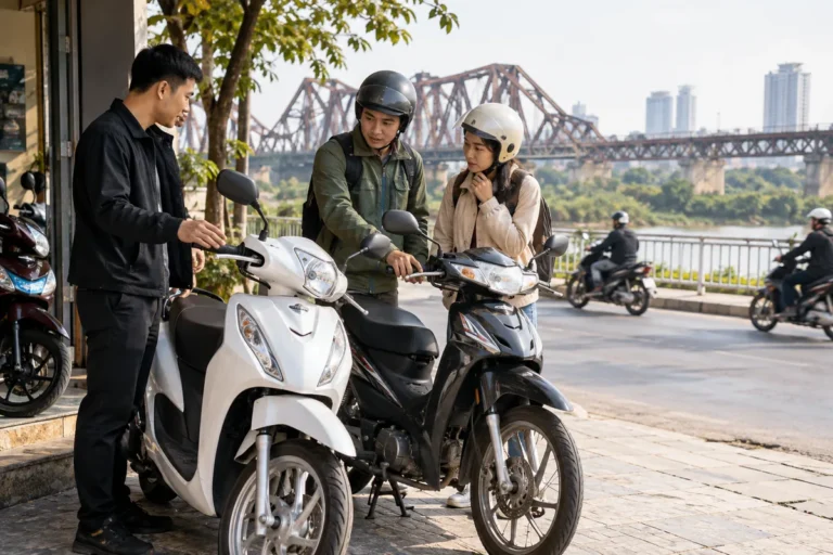 Hình minh họa: Thuê xe máy phường Bồ Đề: chọn Honda Vision hay Wave, nhận xe ở đâu?