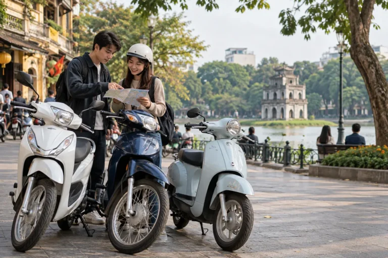 Hình minh họa: Thuê xe máy phường Hoàn Kiếm: đi phố cổ chọn xe ga, xe số hay 50cc?