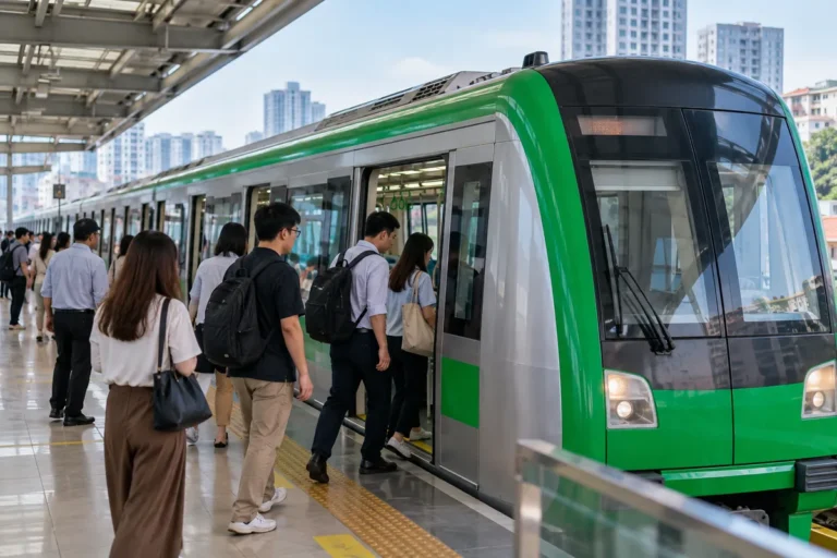 Hình minh họa: Giá vé metro Hà Nội: vé lượt Cát Linh – Yên Nghĩa 19.000 đồng, vé ngày 40.000, vé tuần 160.000, vé tháng 280.000