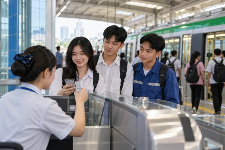 Hình minh họa: Vé tháng ưu đãi metro Hà Nội: học sinh, sinh viên, công nhân KCN giảm 50%, đăng ký trên app và hồ sơ tại quầy