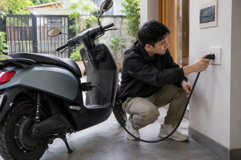Hình minh họa: Ổ cắm để sạc xe máy điện tại nhà: Dat Bike dặn ổ chịu 20 A hoặc 3.000 W, EVN và PCCC dặn gì thêm?