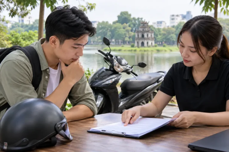 Hình minh họa: Hợp đồng thuê xe máy bỏ trống điều khoản: giá, thời hạn, hạn trả tiền, nơi trả xe theo Bộ luật Dân sự