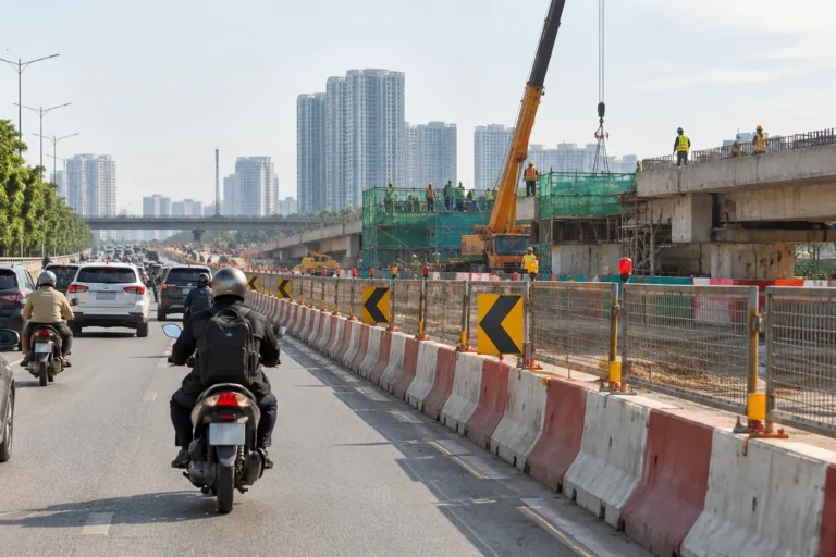 Hình minh họa: Đại lộ Thăng Long đến 25/12/2026: sửa 4 cầu rào chắn nửa mặt đường, tốc độ tối đa 60 km/h và công trường nút giao Vành đai 3,5