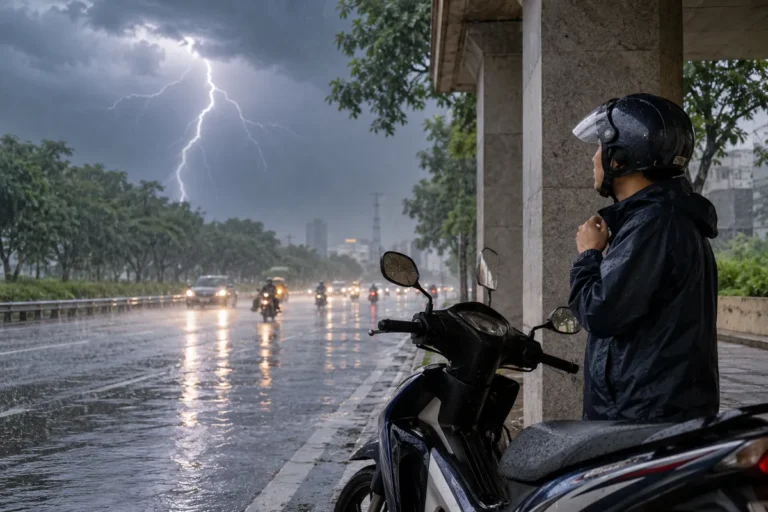 Hình minh họa: Sét khi đang chạy xe máy: xe máy không phải nơi trú an toàn và quy tắc chờ 30 phút sau tiếng sấm