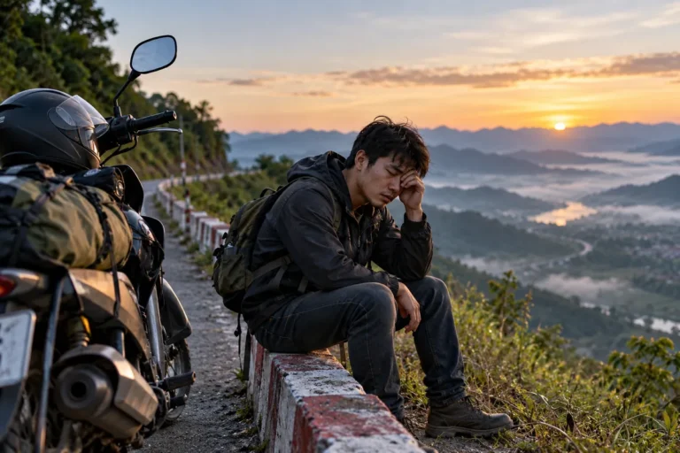 Hình minh họa: Thức 17–24 giờ rồi chạy xe máy đường dài: mốc không ngủ so với nồng độ cồn 0,05 và 0,10