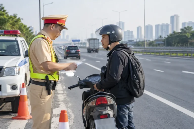 Hình minh họa: Xe máy đi vào đường cao tốc: cấm theo Điều 25 Luật 36/2024, phạt 4–6 triệu đồng, trừ 06 điểm và chỗ các nguồn chưa thống nhất về tước bằng