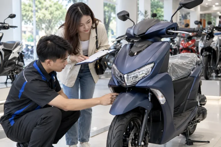 Hình minh họa: Phiếu kiểm tra PDI của Yamaha: đại lý kiểm tra gì trước khi giao xe mới và người mua đối chiếu ra sao