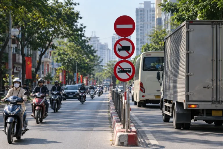 Hình minh họa: Phố Chiến Thắng ở Hà Đông: từ 18/10/2026 đến 15/3/2027 có đoạn một chiều, cấm xe tải và xe khách trên 16 chỗ