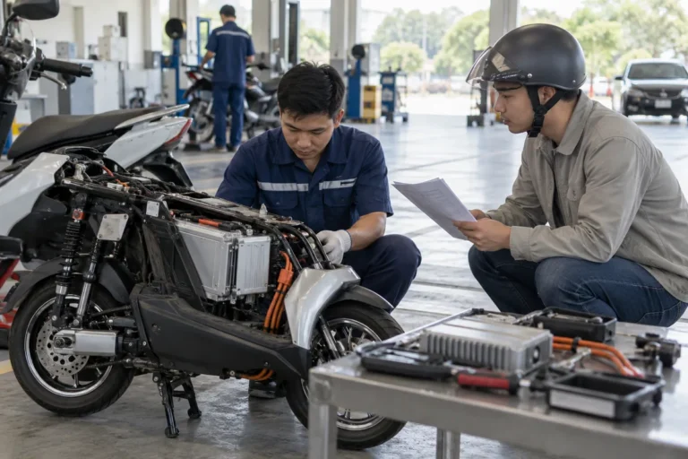 Hình minh họa: Hoán cải xe máy xăng sang động cơ điện: Thông tư 30/2026 yêu cầu công suất 90–120% và chứng nhận cải tạo