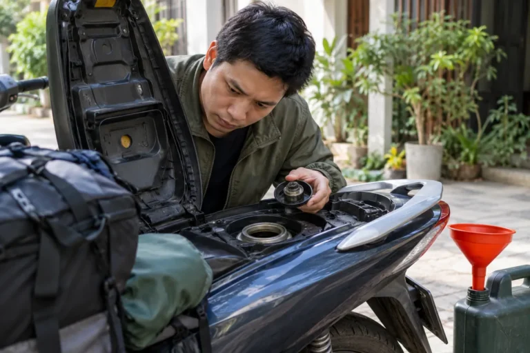Hình minh họa: Xăng E10 để lâu trong bình xe máy: có tách lớp không, mốc 3 tháng và 1–2 tháng các nguồn nêu