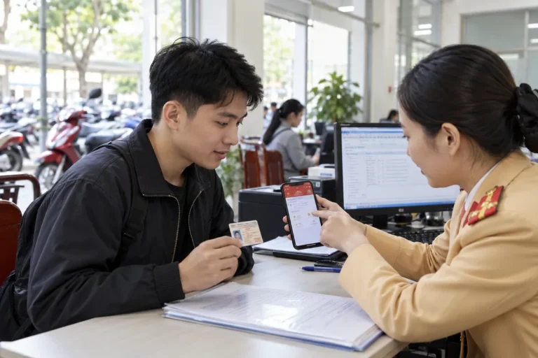 Hình minh họa: Giấy phép lái xe điện tử sau khi thi đạt hạng A1, A: tích hợp VNeTraffic trong 2 giờ, thẻ PET 3,5 ngày làm việc