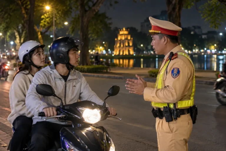 Hình minh họa: Bóp còi khi đi xe máy: chỉ dùng trong hai trường hợp, cấm từ 22 giờ đến 5 giờ ở khu đông dân cư và bóp còi, nẹt pô liên tục bị phạt 8–10 tri
