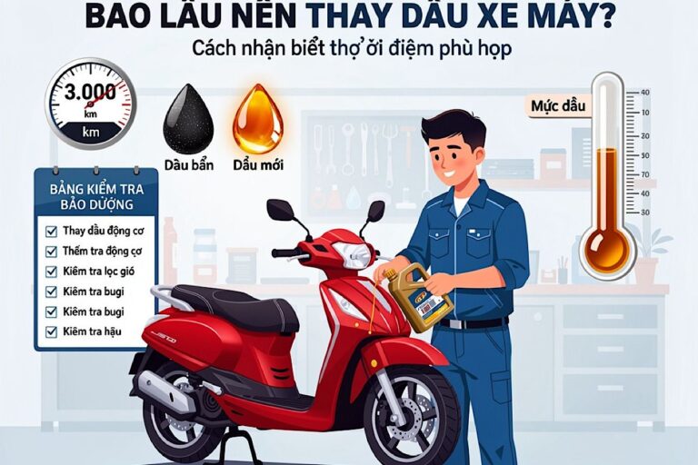 Thời điểm nên thay dầu nhớt xe máy