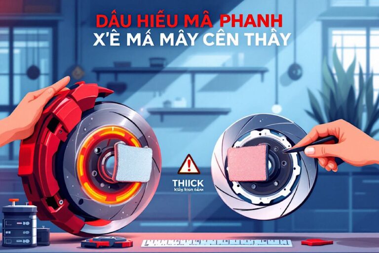 Má phanh xe máy và công tác bảo dưỡng